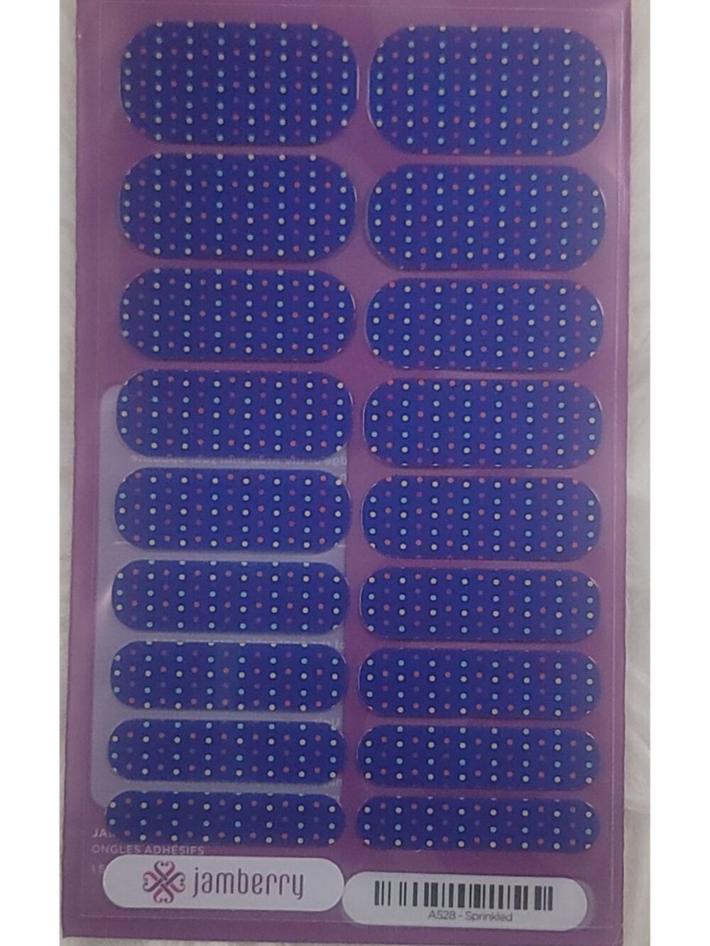 Jamberry Nail Wraps, Style Box Sprinkled, Full Sheet